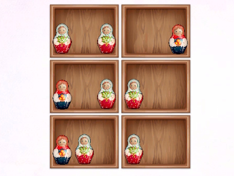 Xogo Ordena por estantes de Matryoshka!  en liña