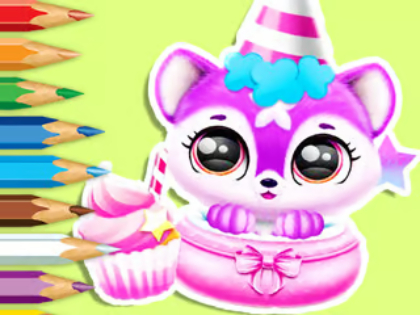 Xogo Libro para colorear: aniversario de Baby Fluff  en liña