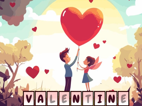 Xogo Alphawords escondidos de San Valentín  en liña
