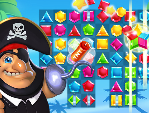 Xogo Os piratas coinciden co tesouro perdido  en liña