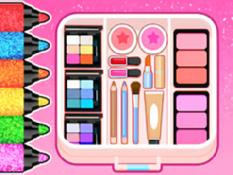 Xogo Libro para colorear: maquillaxe ordenada  en liña