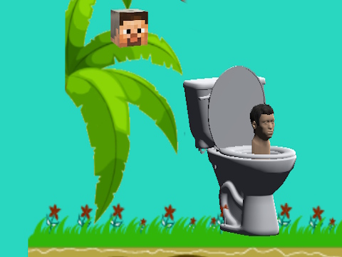 Xogo Spinning Skibidi hixiene flappy Minecraft  en liña