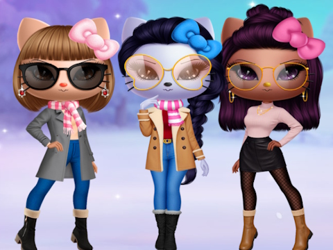 Xogo Vestido de inverno Kitty Squad  en liña