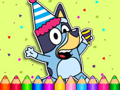 Xogo Libro para colorear: Bluey's Birthday  en liña