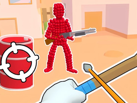 Xogo Stickman Archer: disparando frechas a Reds  en liña