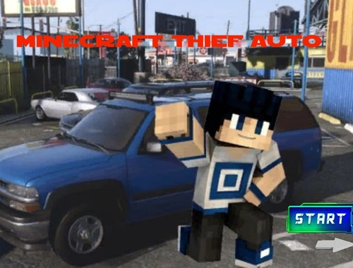 Xogo Minecraft Thief Auto en liña