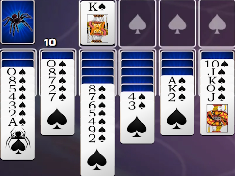 Xogo Spades Spider Solitaire en liña