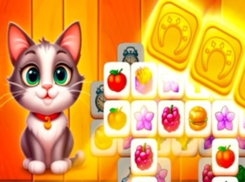 Xogo Cat Town Tile Match Puzzle en liña