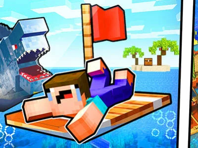 Xogo NOOB RAFT: Supervivencia oceánica  en liña