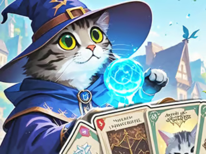 Xogo Puzzle Jigsaw: Arena de tarxetas de gato  en liña