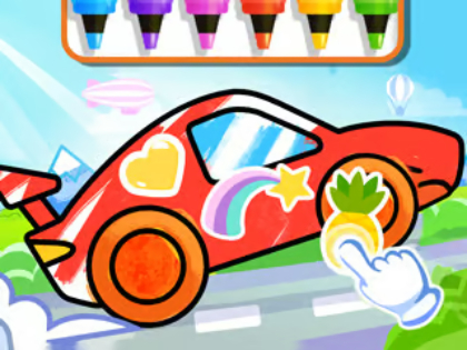 Xogo Libro para colorear: coche de carreiras  en liña