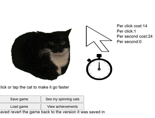 Xogo Spinning Cat Clicker  en liña