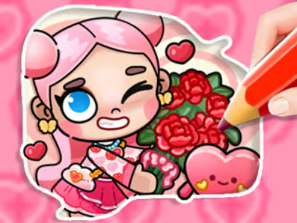 Xogo Libro para colorear: Avatar de San Valentín  en liña