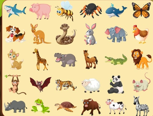Xogo Descubre animais  en liña