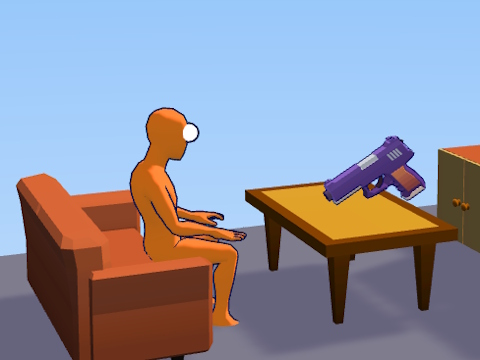 Xogo Ragdoll Gun Shooter: Playground de Cannon Spinner  en liña
