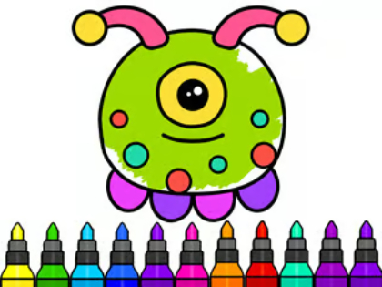 Xogo Libro para colorear: Alien  en liña