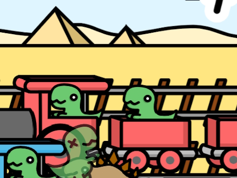 Xogo Dino ferroviario  en liña
