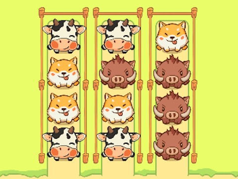 Xogo Animal ordenar un puzzle de xogo bonito  en liña