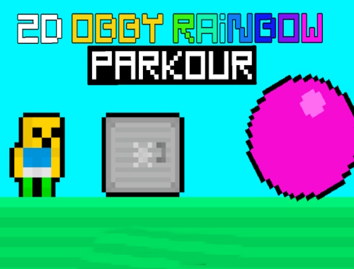 Xogo 2d Obby Rainbow Parkour  en liña