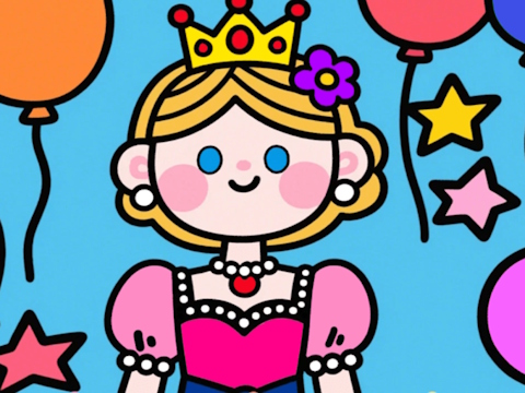 Xogo Cor por código: pequena princesa  en liña
