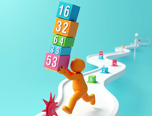 Xogo Cube Stack 2048  en liña