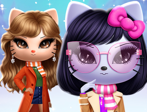 Xogo Vestido de inverno Kitty Squad  en liña
