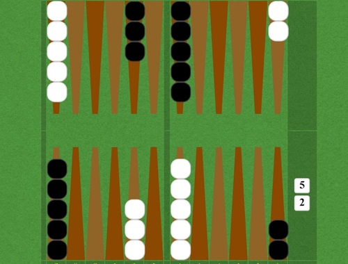 Xogo Backgammon curto  en liña