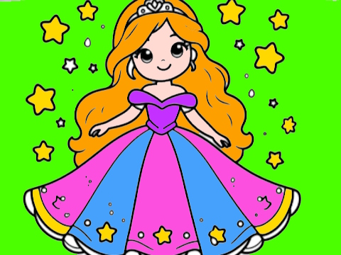 Xogo Volver á escola Princess Coloring Book  en liña