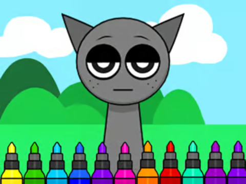Xogo Libro para colorear: Sprunki Incredibox Gray  en liña