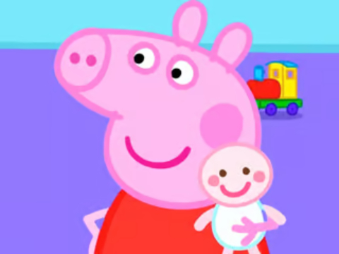 Xogo Puzzle Jigsaw: Peppa Pig New Baby  en liña