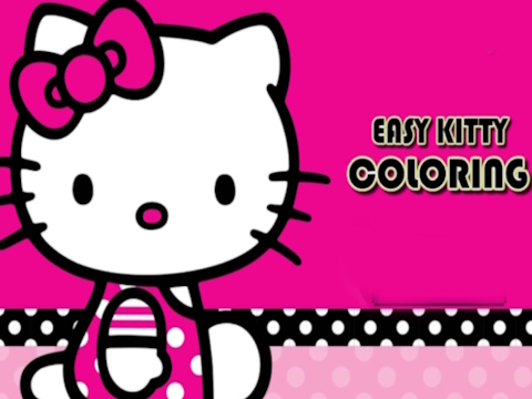 Xogo Kitty para colorear fácil  en liña