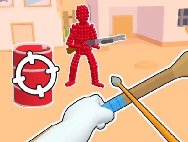 Xogo Stickman Archer: disparando frechas a Reds  en liña