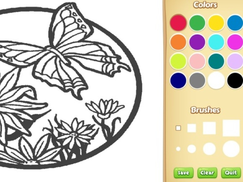 Xogo Libro para colorear bolboreta para nenos en liña