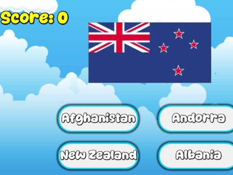 Xogo 195 Quiz de bandeira do país en liña