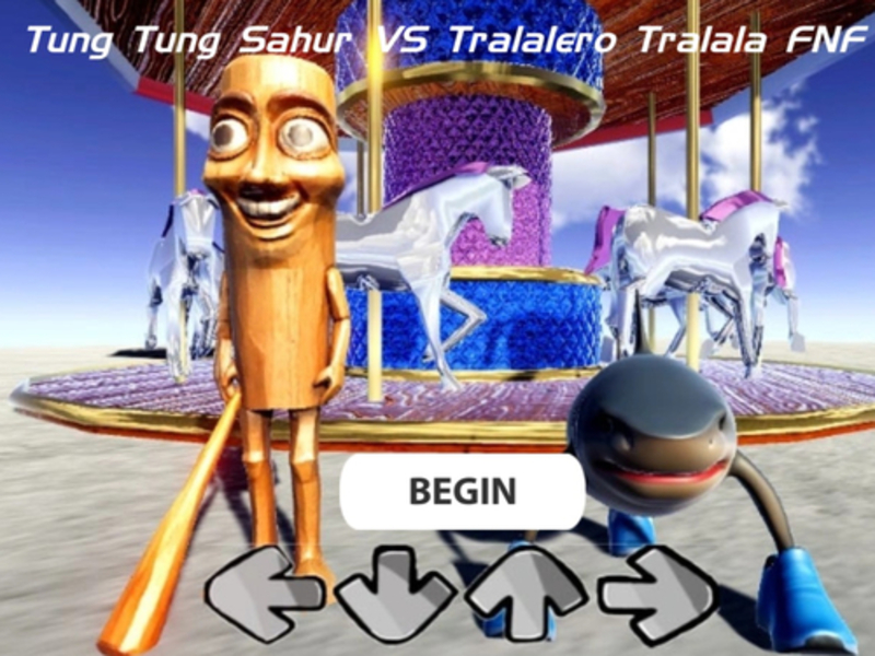 Xogo Tung Tung Sahur vs Tralalero Tralala FNF en liña