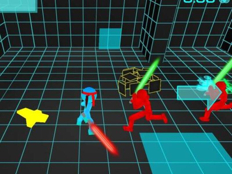 Xogo Stickman Neon Sword Fighting en liña