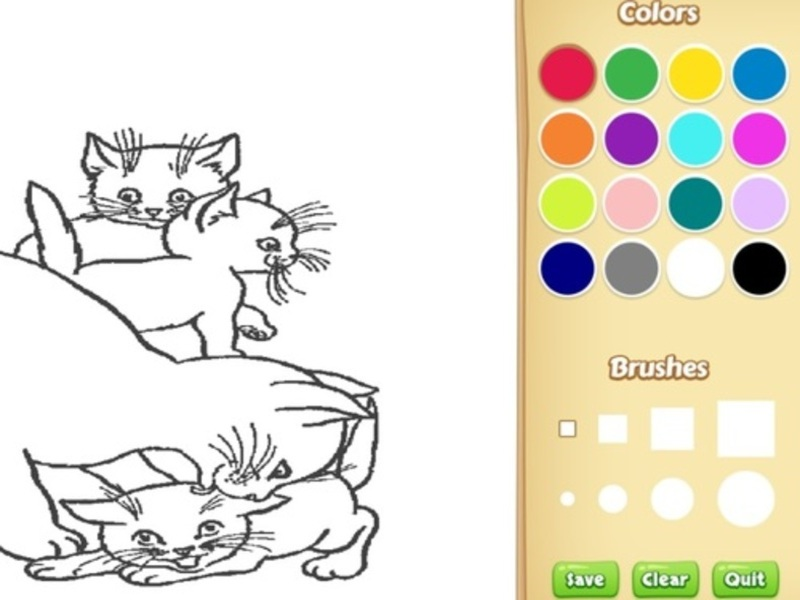 Xogo Libro para colorear de gatos para nenos en liña