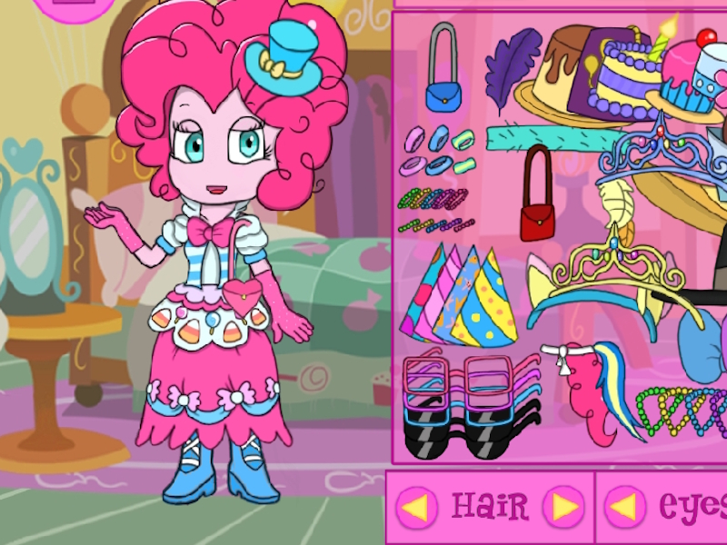 Xogo My Little Pony Equestria Girls Pinkie Pie Vestido en liña