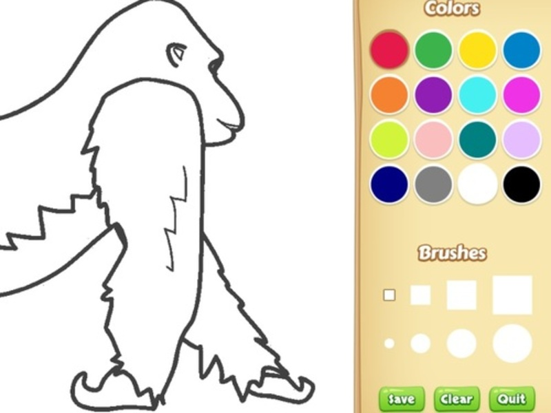 Xogo Libro para colorear gorila para nenos en liña