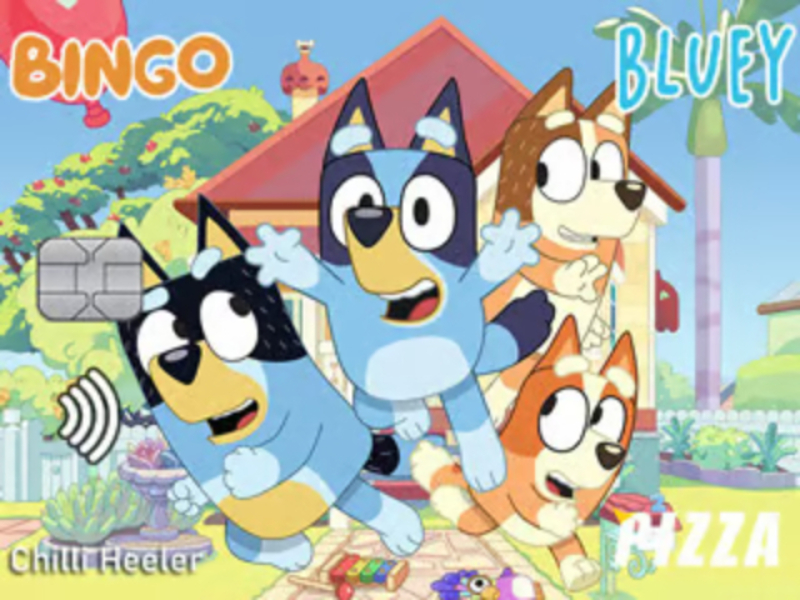 Xogo Puzzle Jigsaw: tarxeta de crédito de Bluey en liña