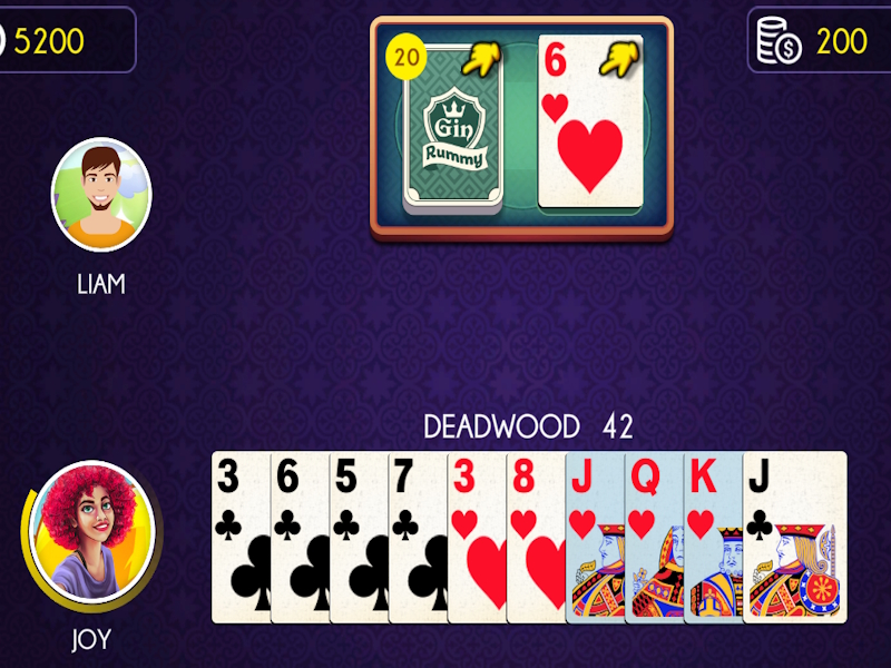 Xogo Gin rummy en liña