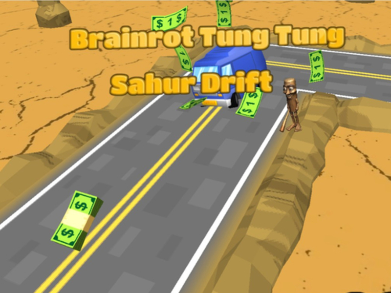 Xogo Brainrot Tung Tung Sahur Drift en liña