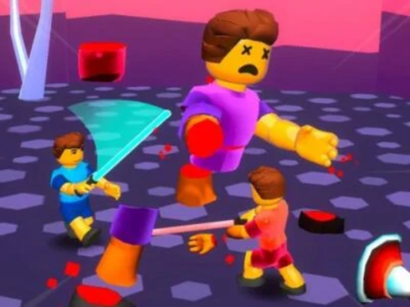 Xogo Hero Blocks Arena! Ragdoll Sword Fight en liña