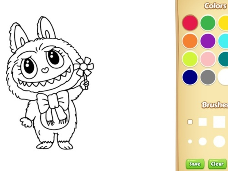 Xogo Libro para colorear de bonecas labubu para nenos en liña