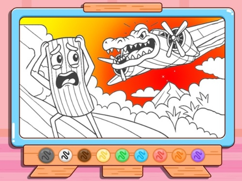 Xogo Libro para colorear: Bombardino Crocodilo en liña