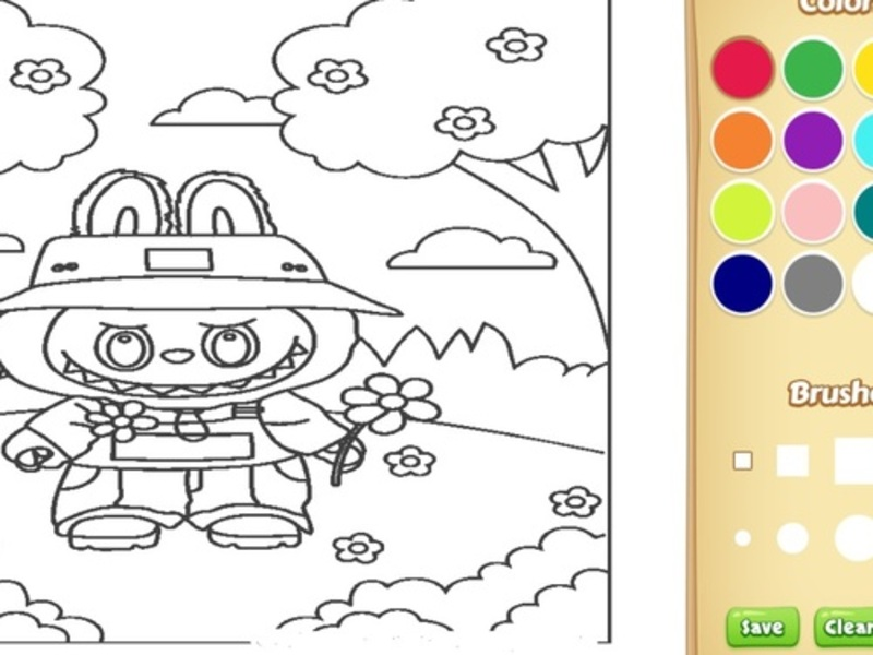 Xogo Bonito libro para colorear Labubu para nenos en liña