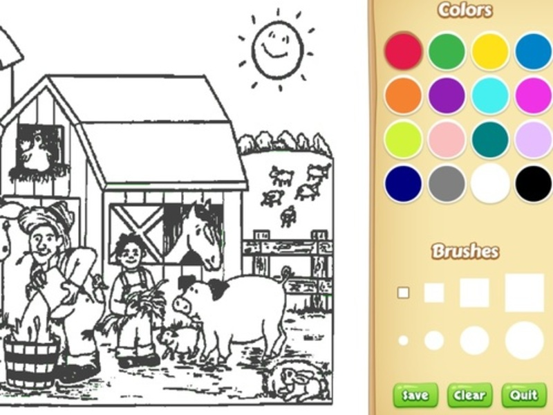 Xogo Libro para colorear de granxas para nenos en liña