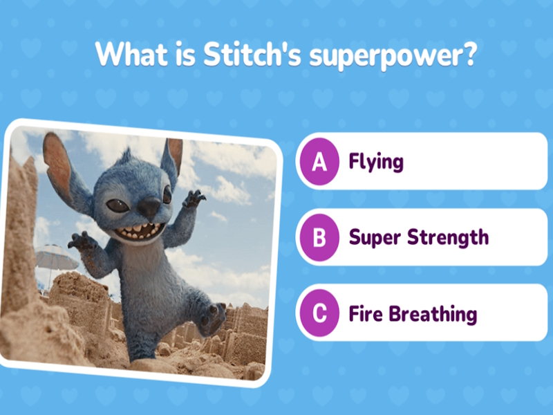 Xogo Lilo & Stitch Quiz Challenge en liña