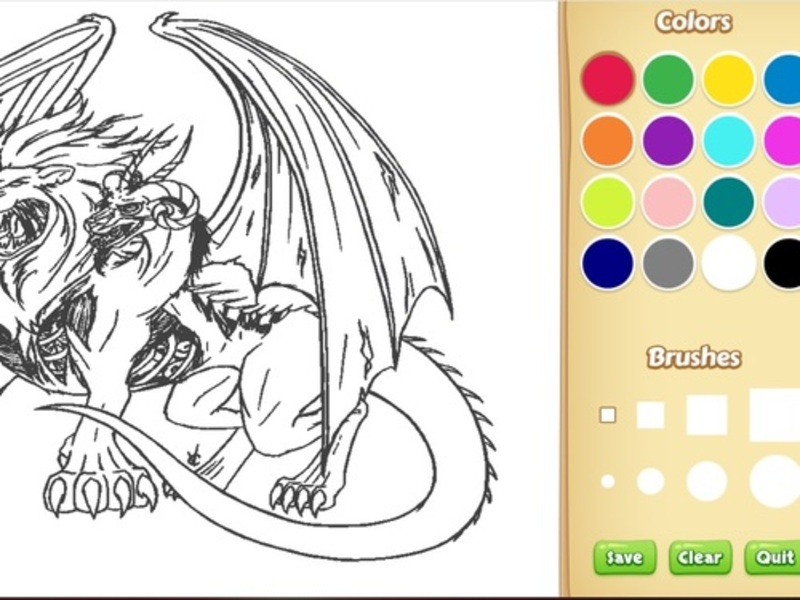 Xogo Dragon Chimera para colorear en liña