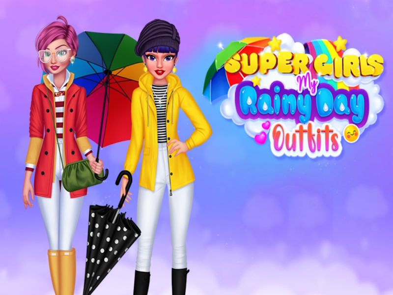 Xogo Super Girls My Rainy Day Trazos en liña